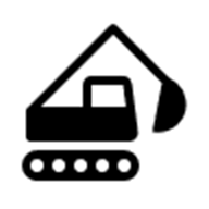 Bagger mit einfarbiger F�llung