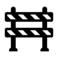 Baubarrikade mit einfarbiger F�llung